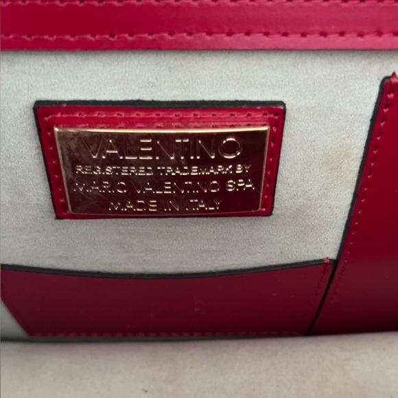 Valentino by Mario Valentino Red Leather Tote Bag - Picture 9 of 11